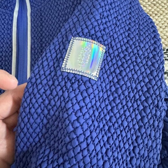 Free People Movement Smock Show Packable Run Jacket Sweat-Wicking Blue Small - Picture 8 of 15